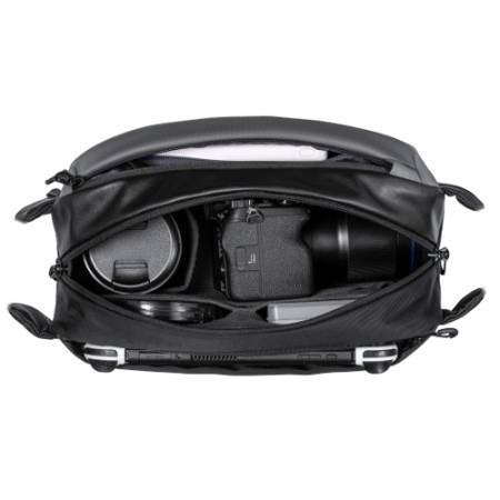 K&F Concept KF4173 Alpha Sling Bag 10 l - torba fotograficzna typu sling - przykład użycia